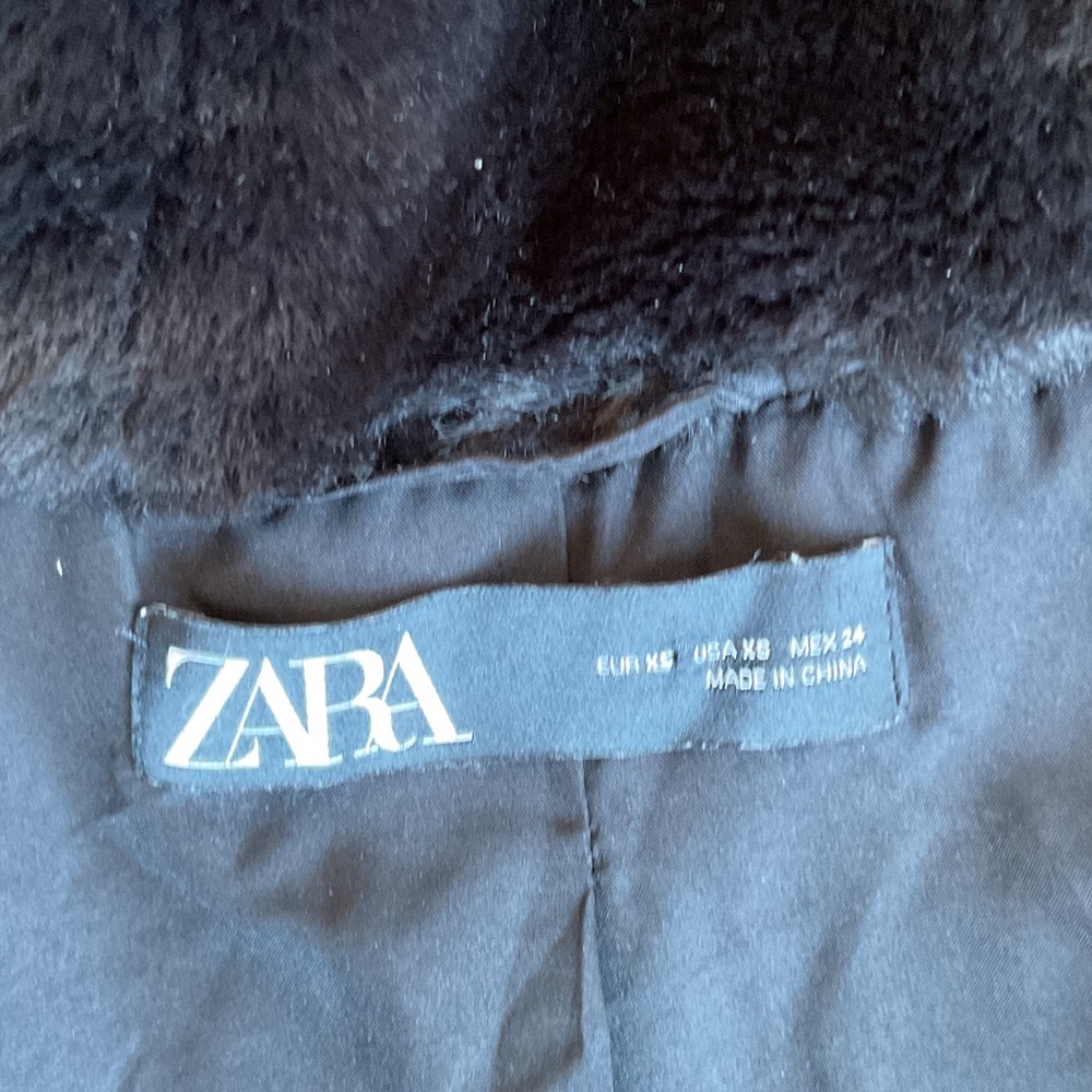 Zara Midnight Faux Fur Hooded Teddy Jacket - Picture 6 of 10
